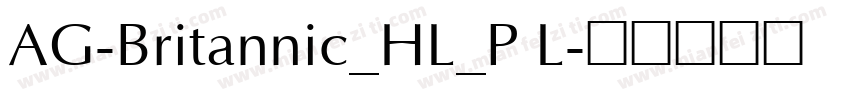 AG-Britannic_HL_P L字体转换